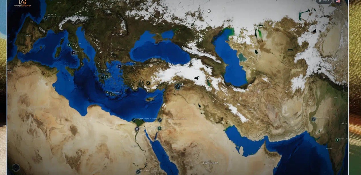 Mediterranean cluster — sites, landmarks, and stories in geographic context
