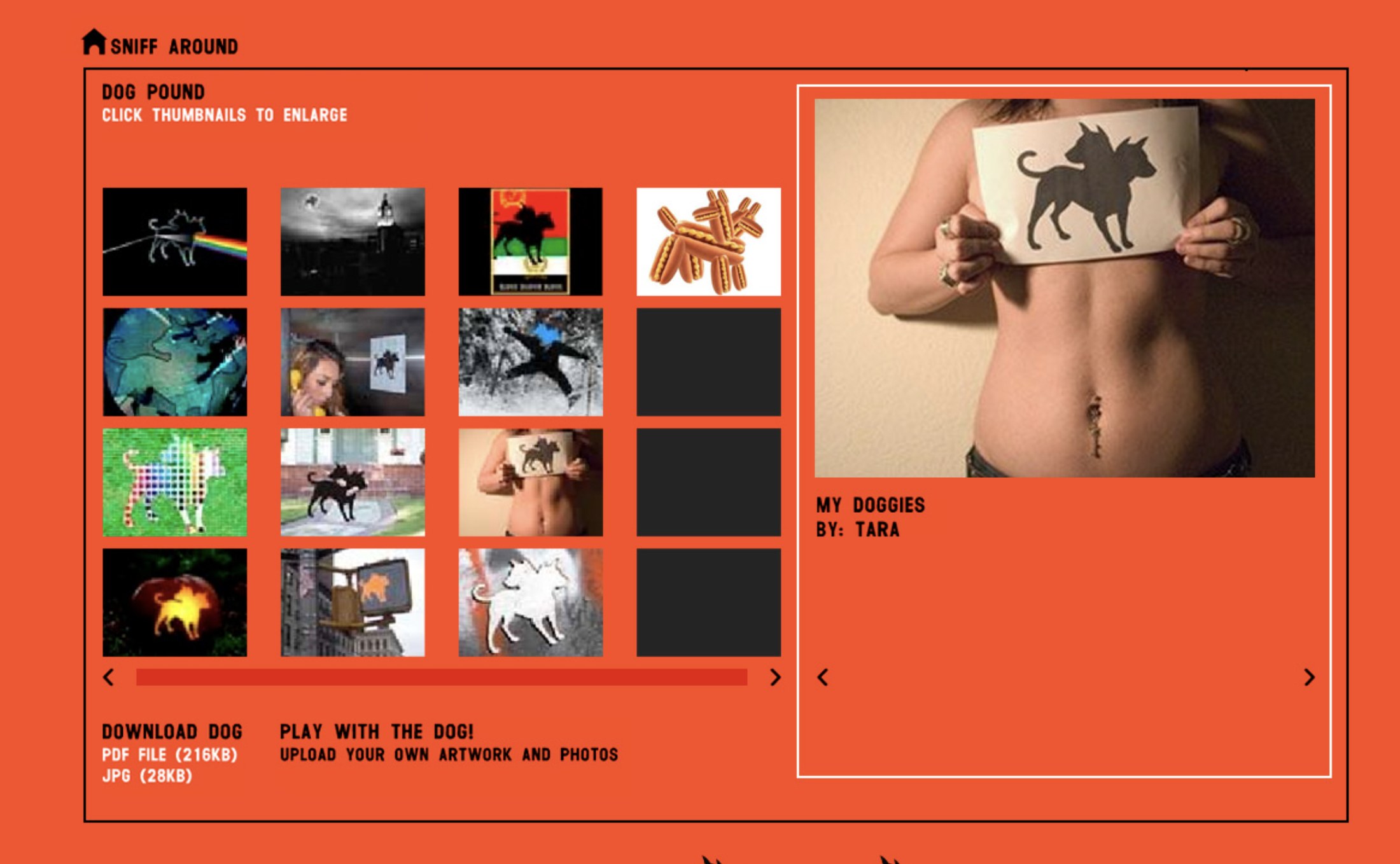 The2HeadedDog.com Dog Pound gallery — user-uploaded two-headed dog art