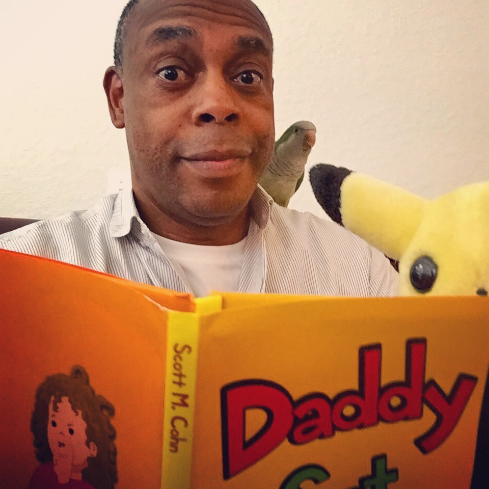 Michael Winslow holding Daddy Sat on a Duck