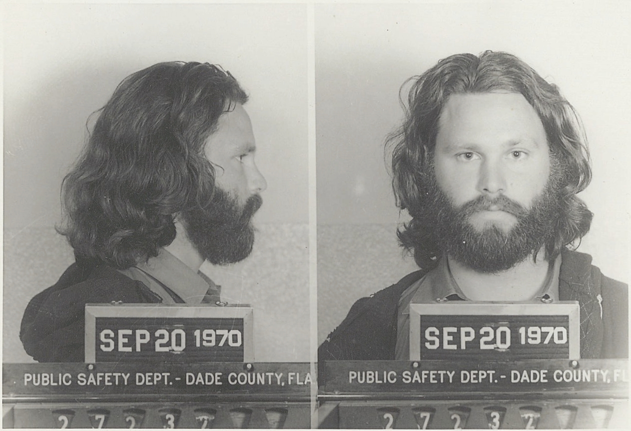 Jim Morrison mugshot illustration from the original Men's Health post