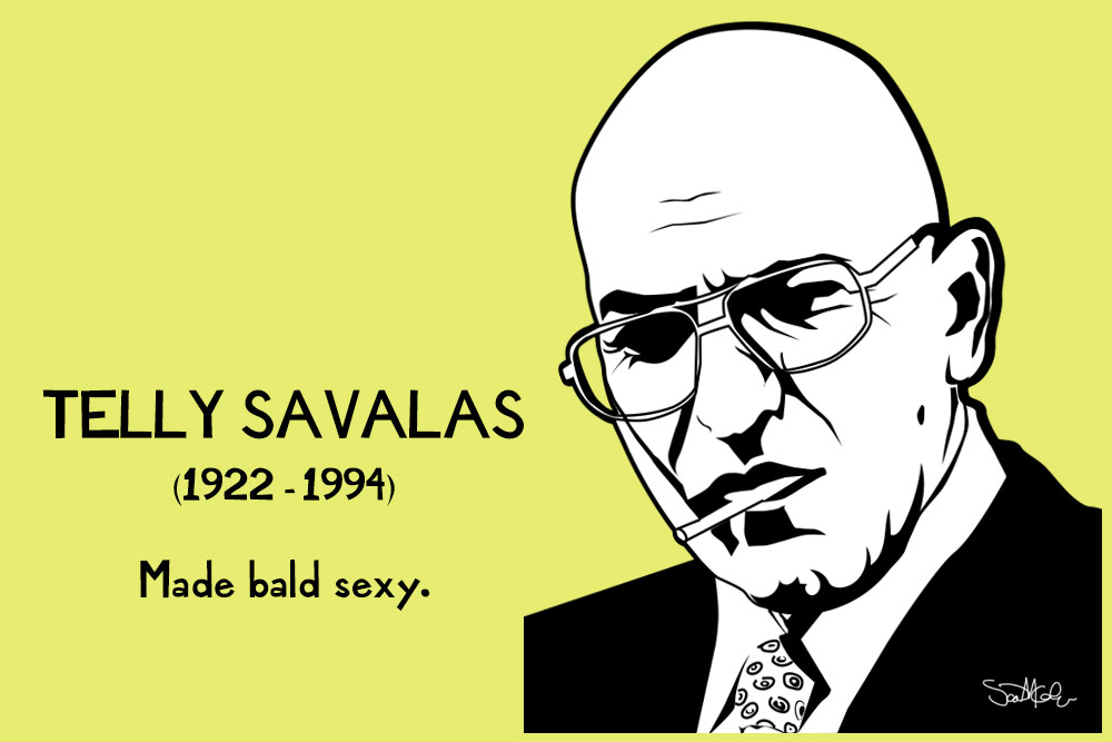 Illustration of a Telly Savalas–level smooth dome as the grooming goal